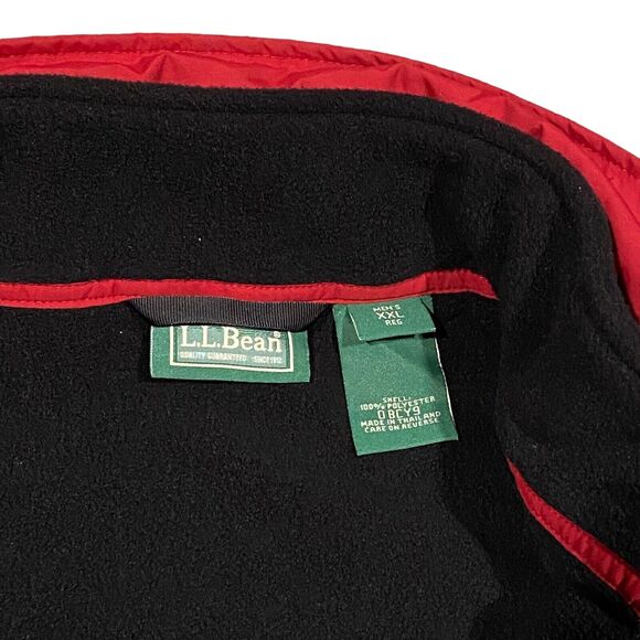 LL Bean Removable Fleece Lined 3-in-1 Coat Size XXL With Hood Red - Picture 6 of 9